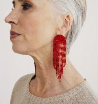 Wos Red Shower Earring